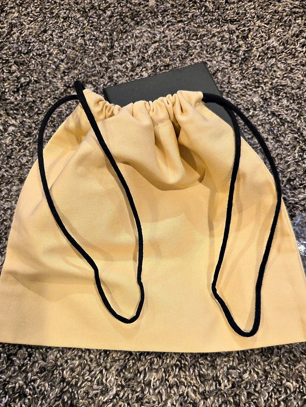Burberry Drawstring Pouch in Beige & Black Like New